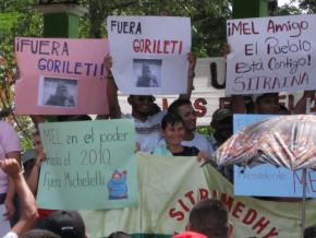 Protesting against the coup in Honduras